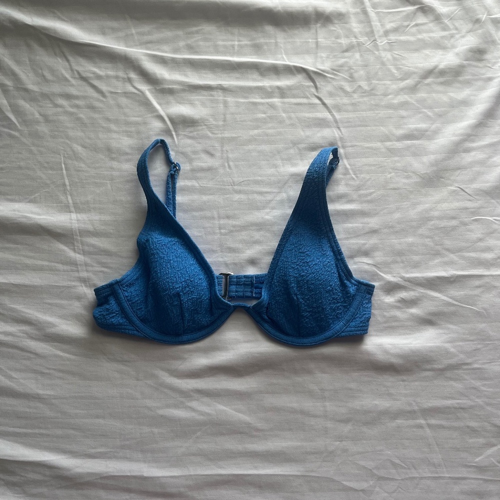 blue bikini top